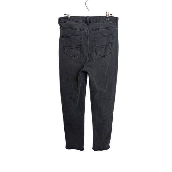 American Eagle Curvy Mom Jean Womens 8 Dark Gray High Rise Stretch - Picture 2 of 6